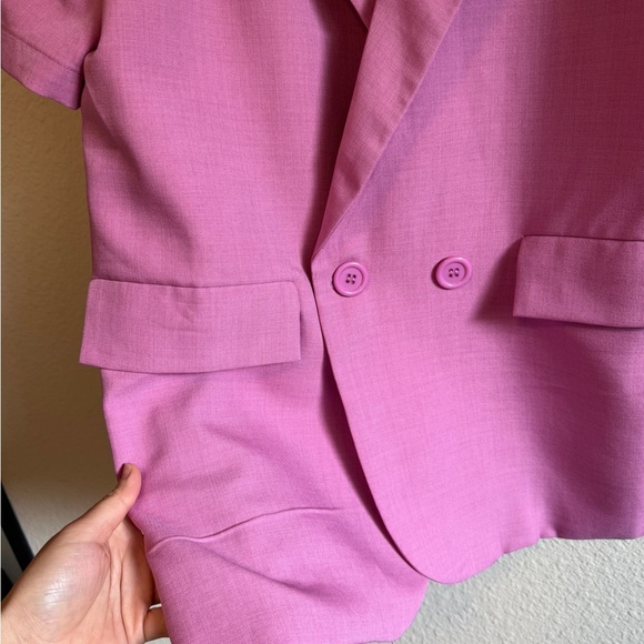 Pomelo brand Women's Pink Short Sleeve Blazer ( size S ) - Picture 8 of 15